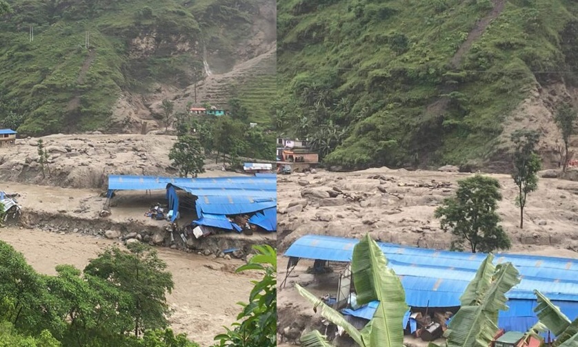 भोटेकोशीमा बाढी आउँदा २ जनाको मृत्यु, १८ जना बेपत्ता