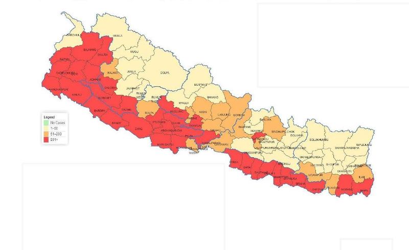 कोरोना महामारीको जोखिम बढेपछि १८ जिल्लामा निषेधाज्ञा