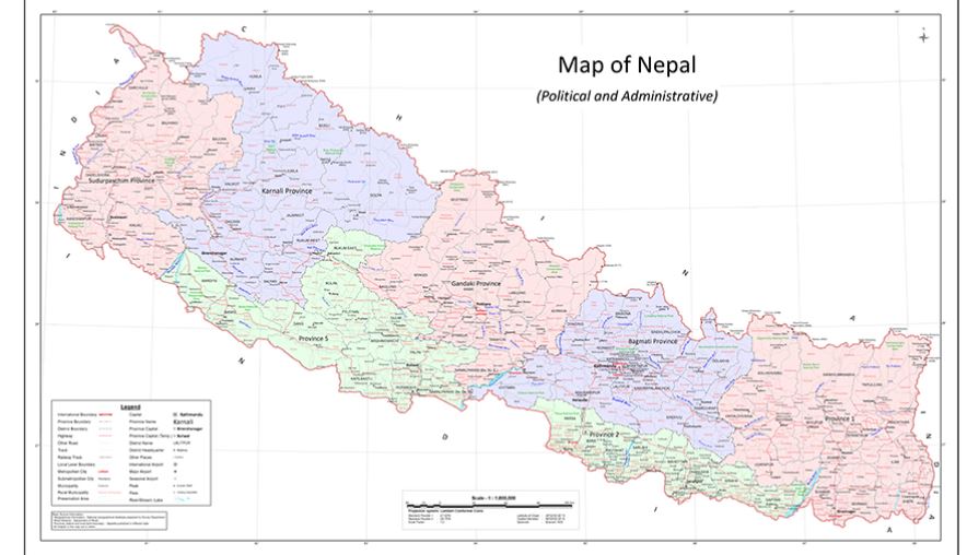 अंग्रजी संस्करणको नेपालको नक्सा स्वीकृत, राष्ट्र संघमा पठाउने बाटो खुल्यो