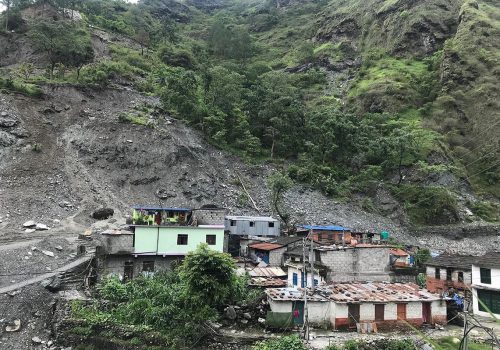 च्युडीस्वााराको पहिरोले गलेश्वर वस्ती जोखिममा