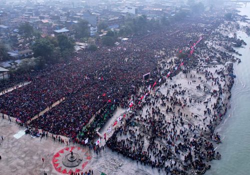 नारायणी किनार भरिभराउ, एमाले अध्यक्षद्वारा सम्बाेधन सुरू