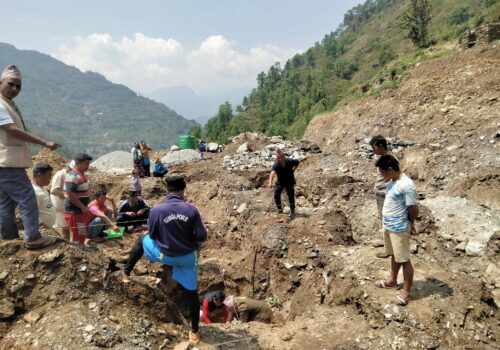 मराङमा पहिराे पछ्याएर वडा कार्यालय भवन निर्माण शुरु